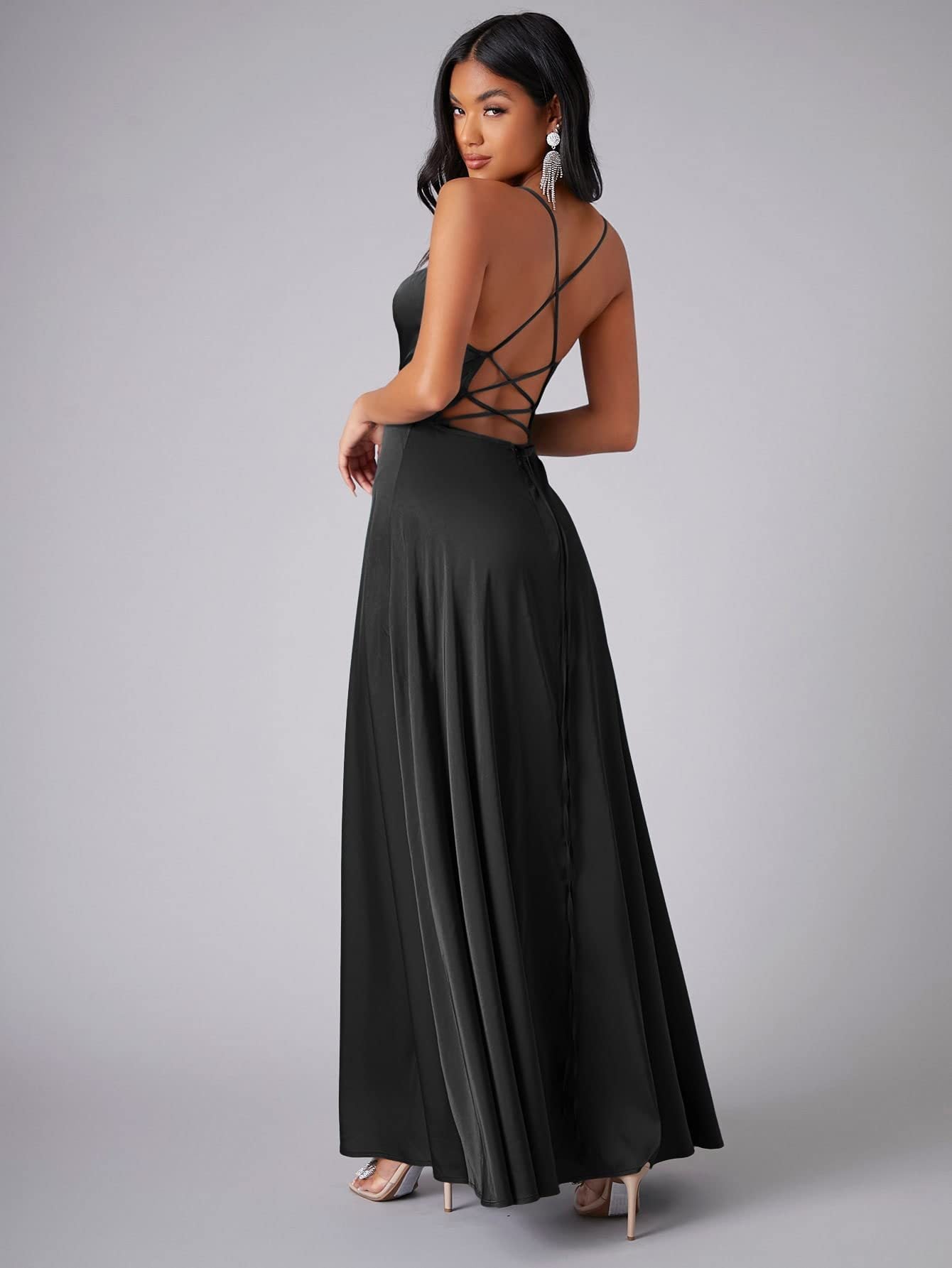Women’s Sleeveless Maxi Dress with Flowing Silhouette and Maxi Length