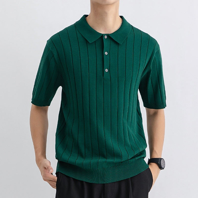 Men’s Short Sleeve Pullover Sweater with Relaxed Fit