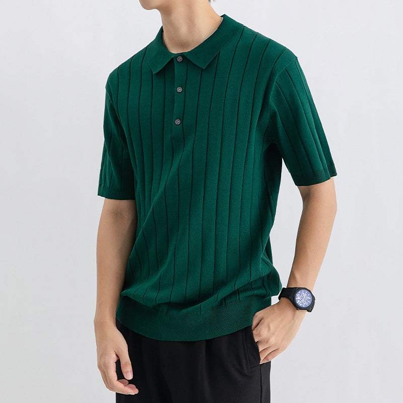 Men’s Short Sleeve Pullover Sweater with Relaxed Fit
