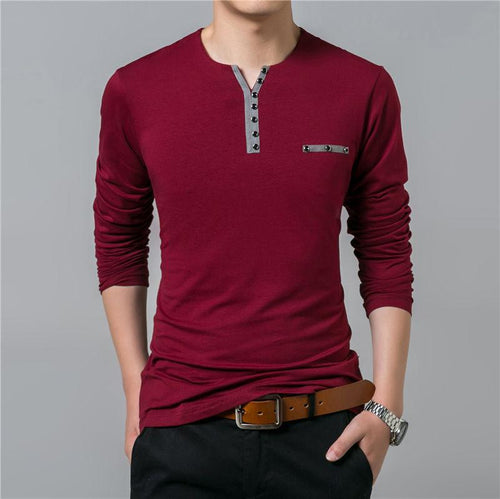 Men’s Lightweight Long Sleeve Shirt with Structured Seams – Straight Fit, Multiple Sizes