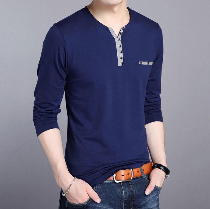 Men’s Lightweight Long Sleeve Shirt with Structured Seams – Straight Fit, Multiple Sizes