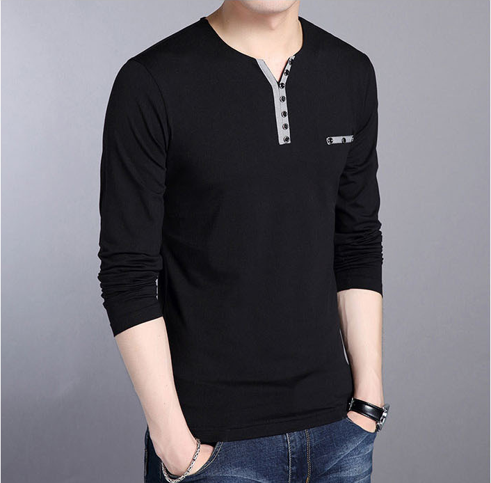 Men’s Lightweight Long Sleeve Shirt with Structured Seams – Straight Fit, Multiple Sizes