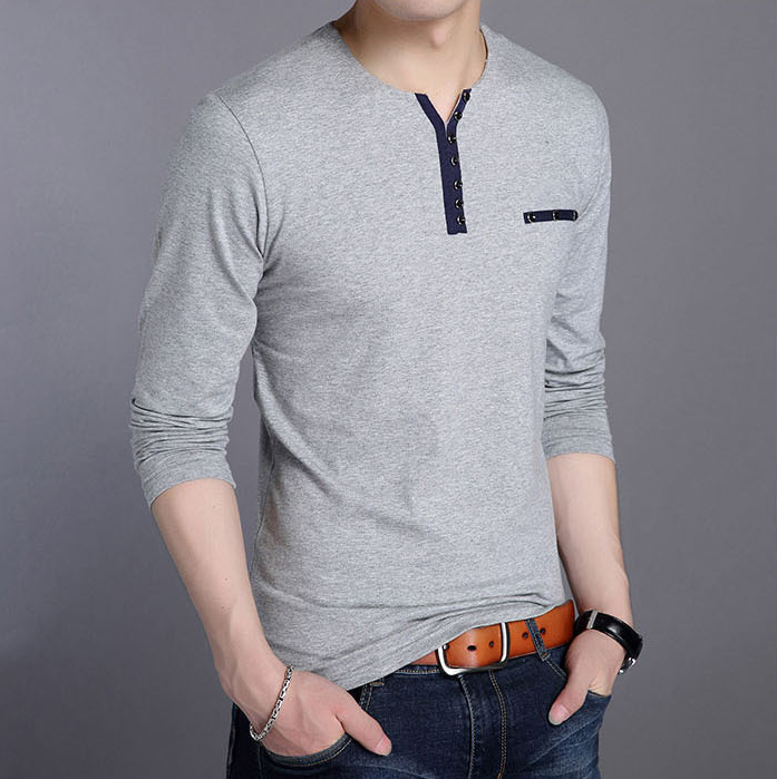 Men’s Lightweight Long Sleeve Shirt with Structured Seams – Straight Fit, Multiple Sizes